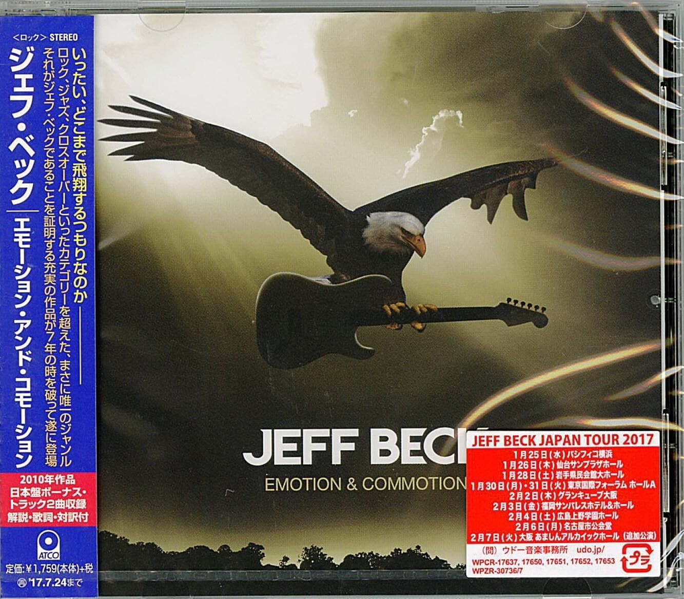 Jeff Beck CD Emotion & Commotion 2 Bonus Tracks Japan NEW
