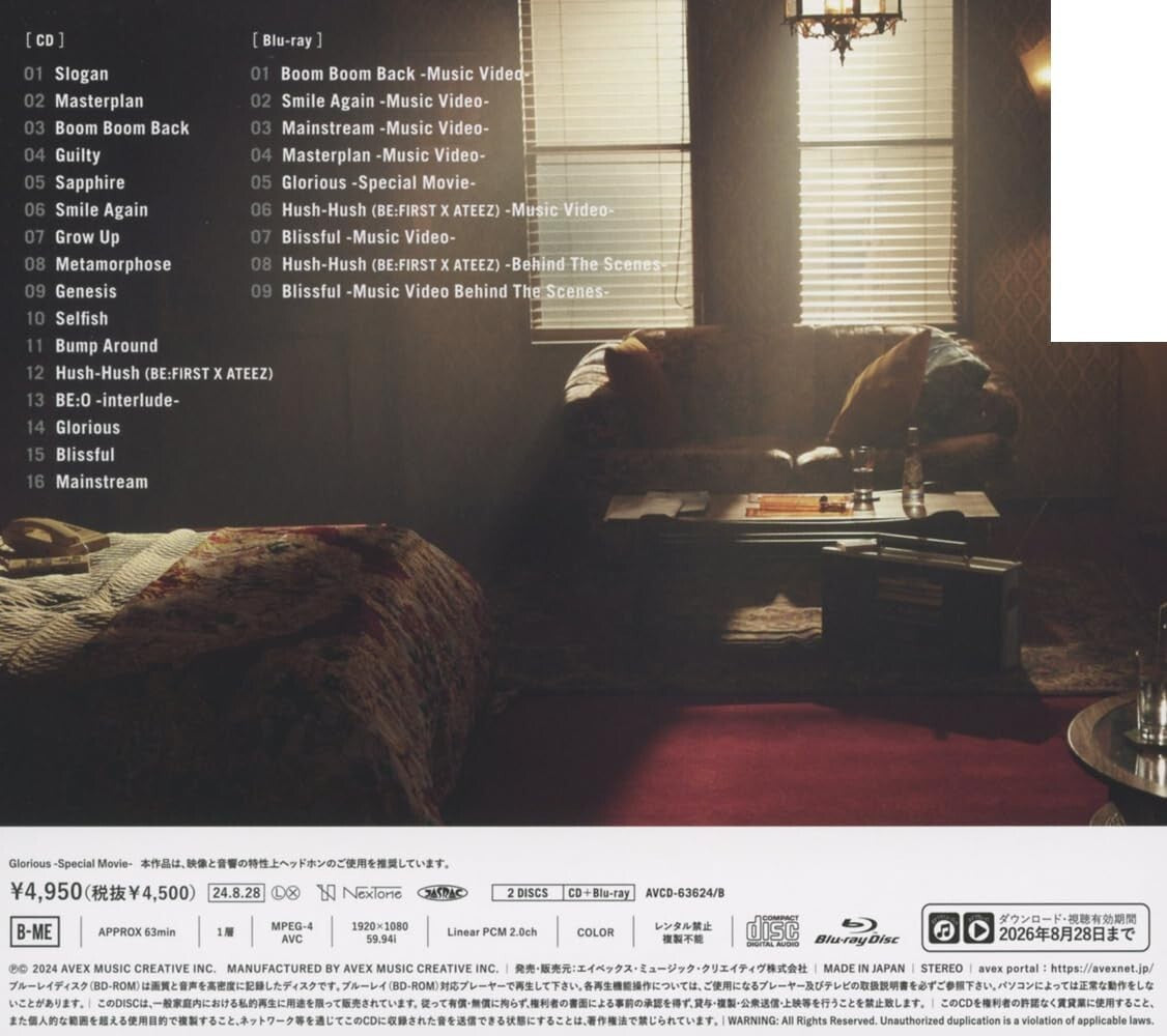New BE:FIRST 2:BE CD+Blu-ray Disc (MV version)