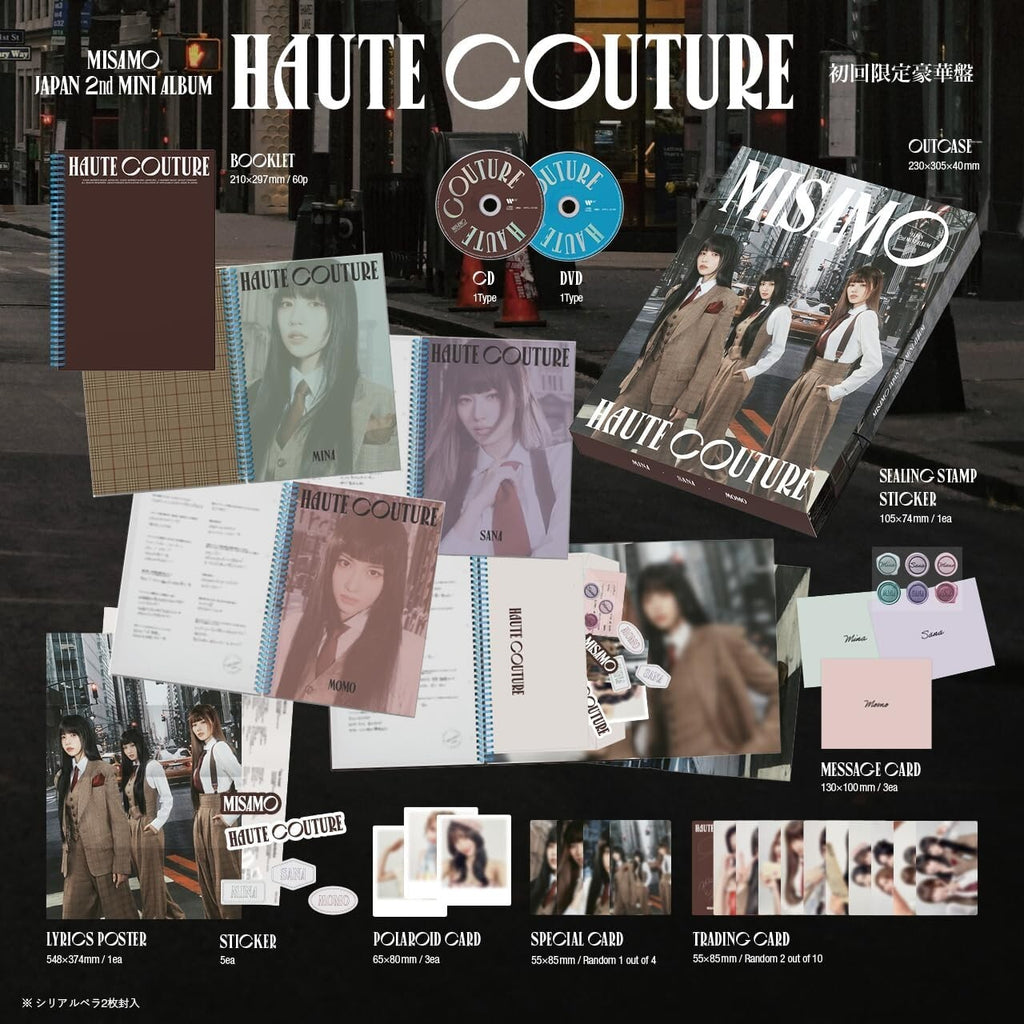 New MISAMO HAUTE COUTURE LIMITED LUXURY CD + DVD BOOKLET CARDS STICKER POSTER