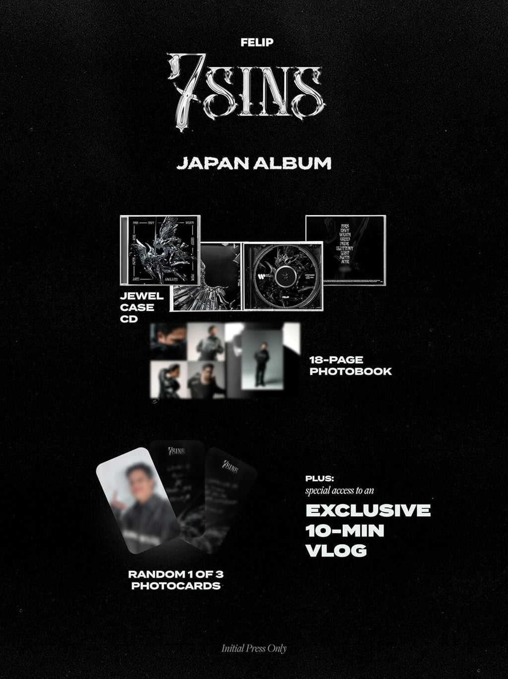 7SINS CD w/ Photobook 1st Album Japan Limited Package Bonus Track New