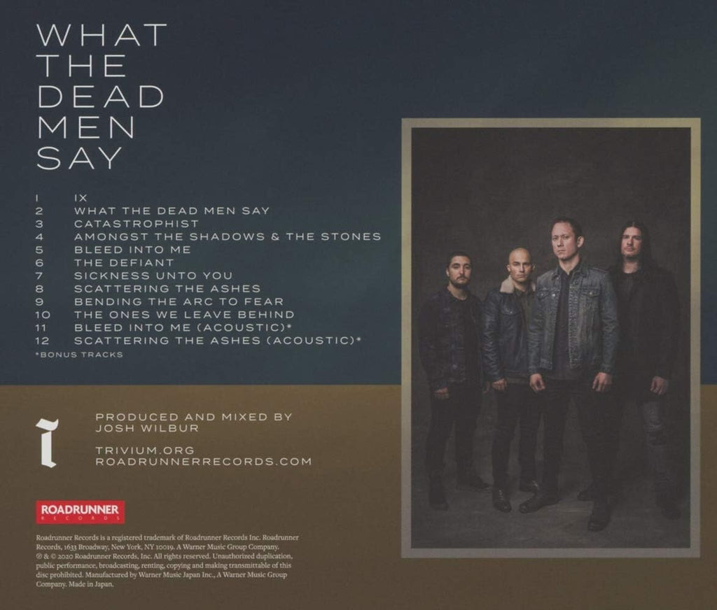 TRIVIUM WHAT THE DEAD MEN SAY WITH BONUS TRACKS CD From Japan New