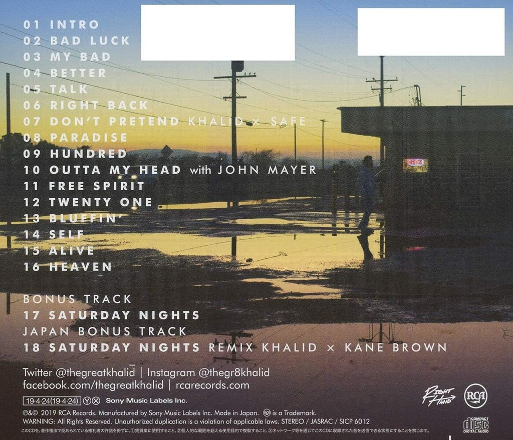 KHALID FREE SPIRIT with Bonus Tracks 2019 JAPAN CD NEW