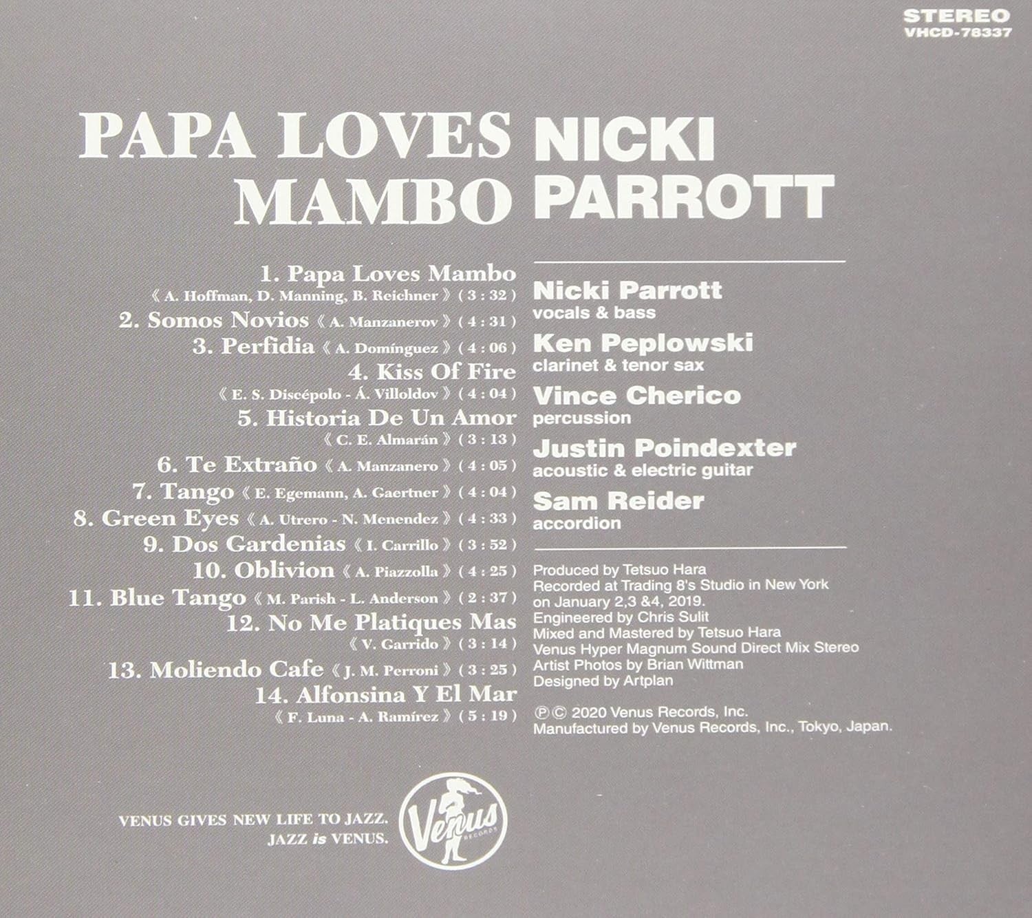 CD New Nicki ParrottPapa Loves Mambo CD