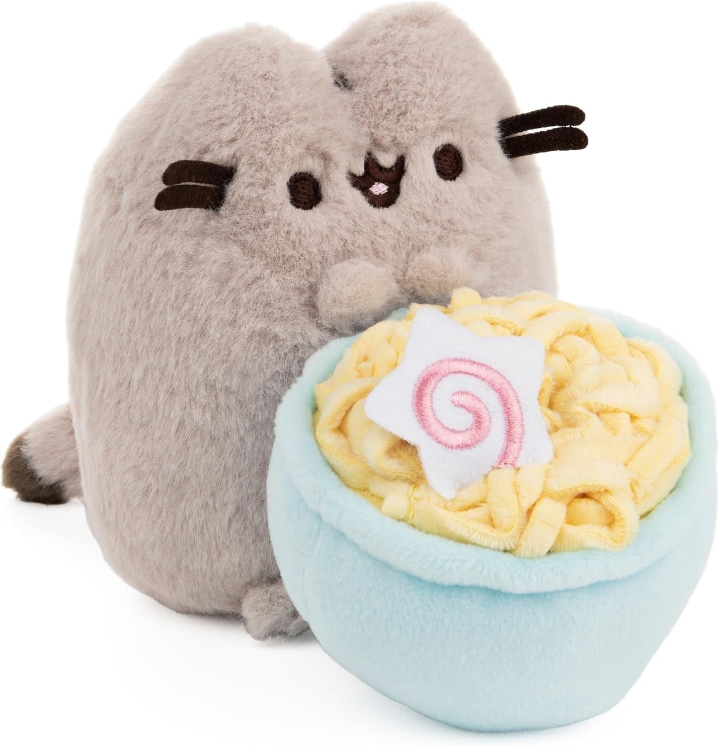 GUND Pusheen the Cat 10 year anniversary DX ramen bowl, a cute stuffed cat NEW