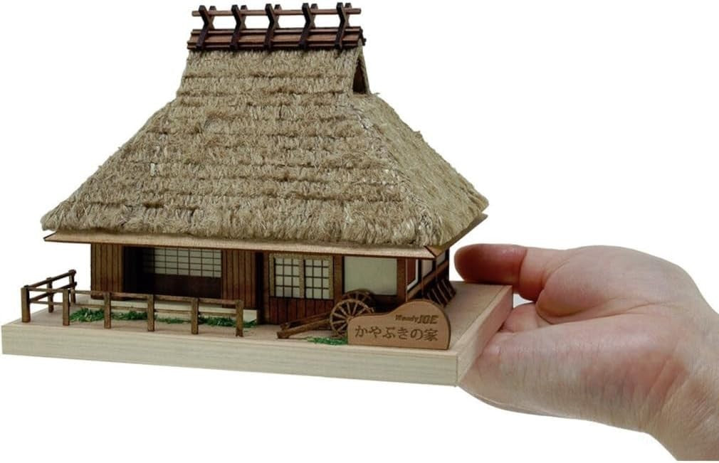 Woody Joe Mini Architecture No.5 Thatched Roof House Wooden Model Assembly NEW
