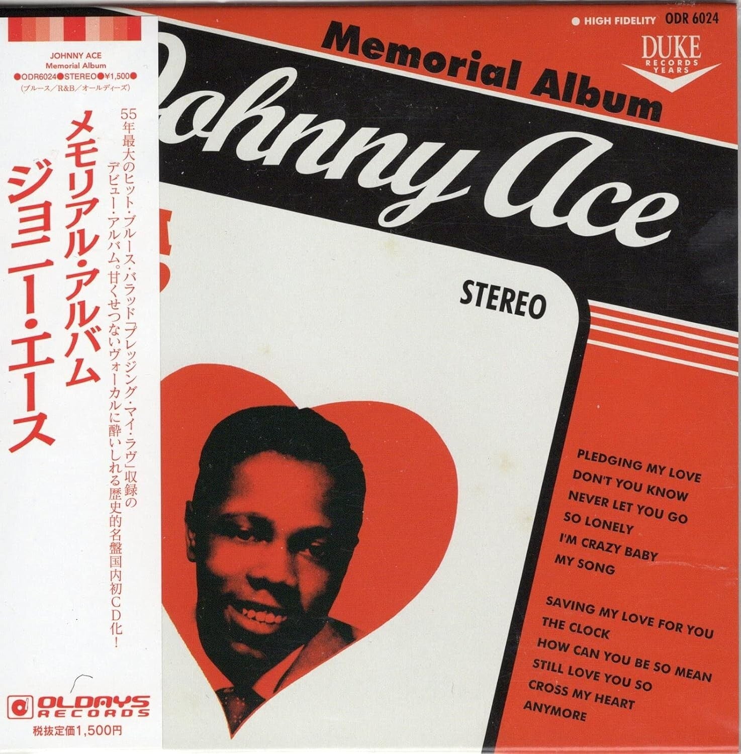 New JOHNNY ACE Memorial Album with Bonus Track JAPAN MINI LP CD