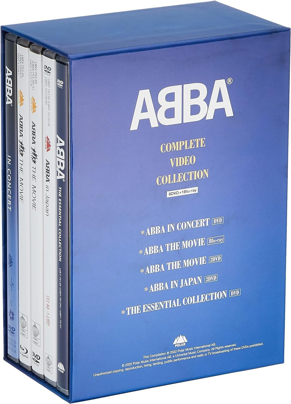 ABBA 6DVD+Blu-ray Complete Video Collection limited edition 2022 Universal New