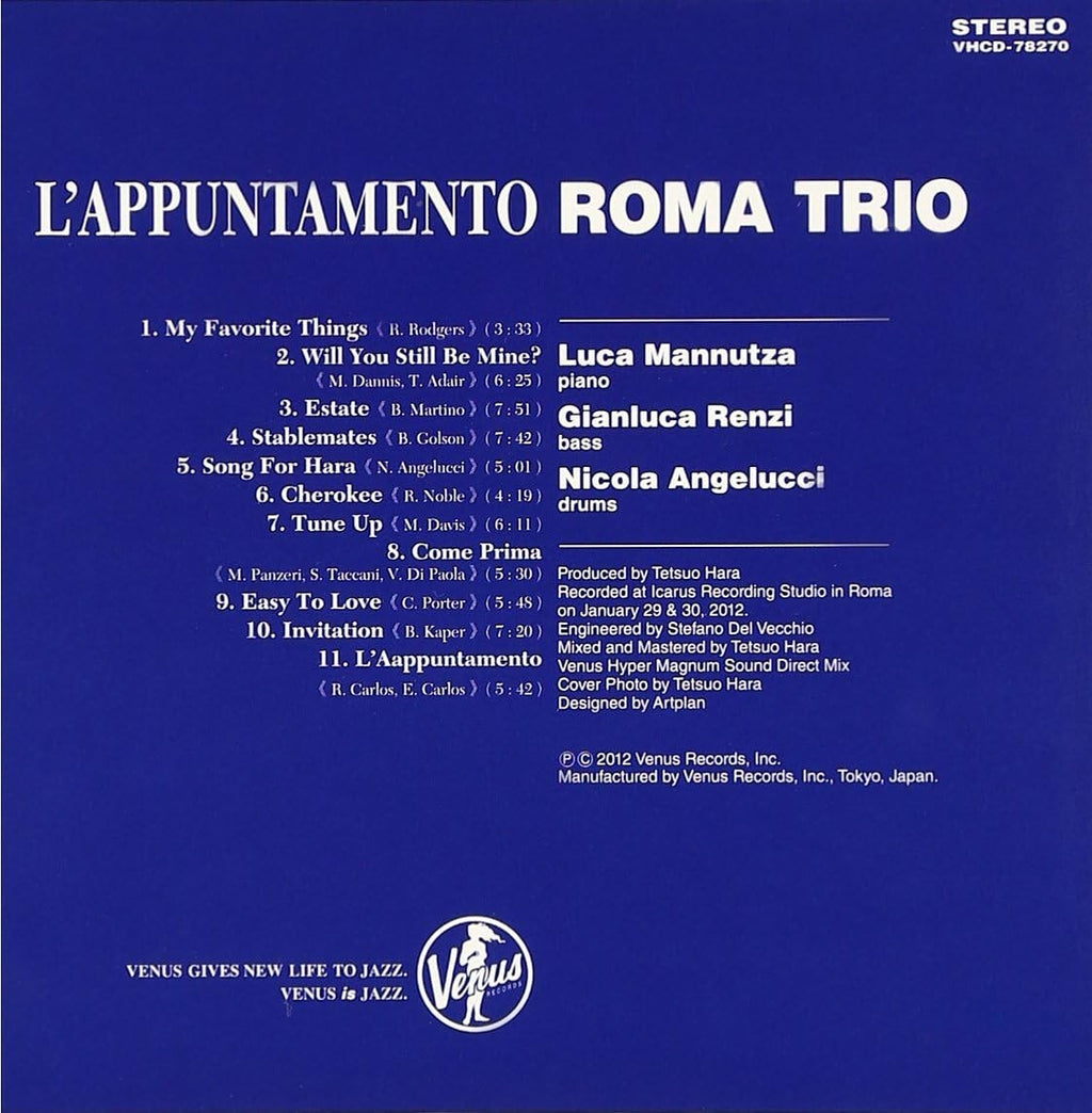 New Roma Trio Jazz CD L Appuntamento Paper Sleeve Japan OBI