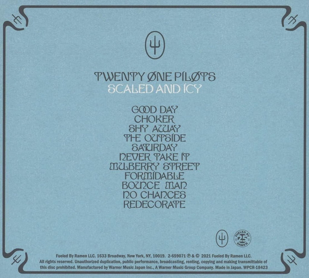 New 2021 TWENTY ONE PILOTS Scaled And Icy  JAPAN CD
