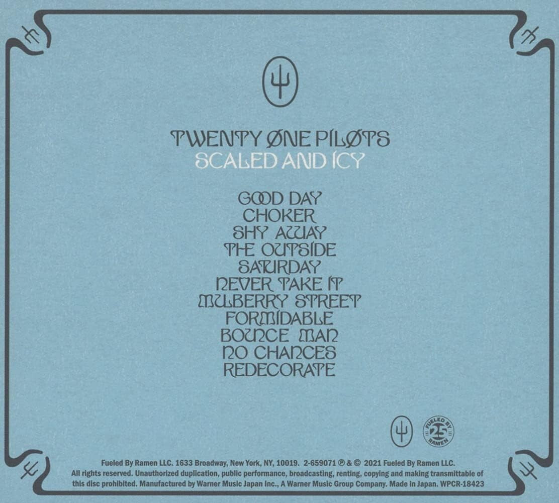New 2021 TWENTY ONE PILOTS Scaled And Icy  JAPAN CD