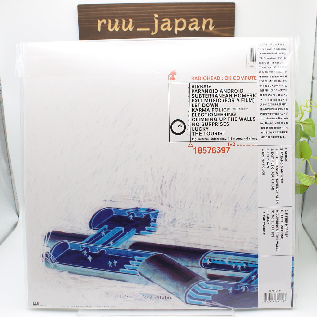 New Radiohead OK Computer Black Vinyl Record w/Japanese OBI XL781LPJP