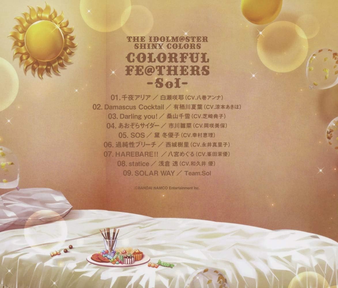 THE IDOLM STER SHINY COLORS COLORFUL FE THERS -Sol- Japan Team.Sol Music CD