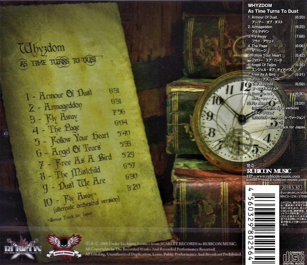 WHYZDOM As Time Turns To Dust CD Japan NEW