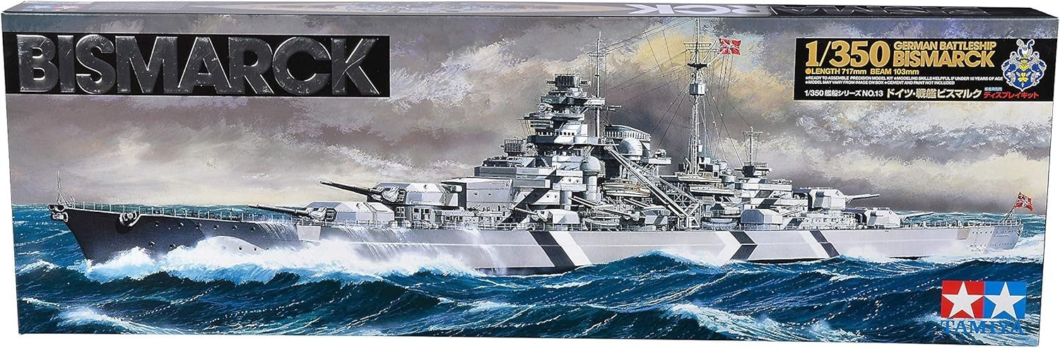 Tamiya 78013 1/350 German Battleship Bismarck Plastic Model Boat Kit NEW