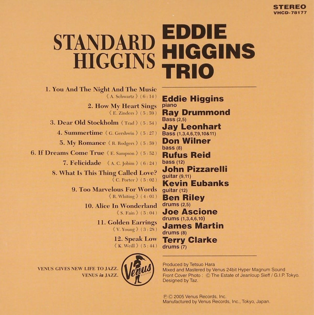 CD New Eddie Higgins Trio Jazz Standard Higgins Paper Sleeve Japan OBI*