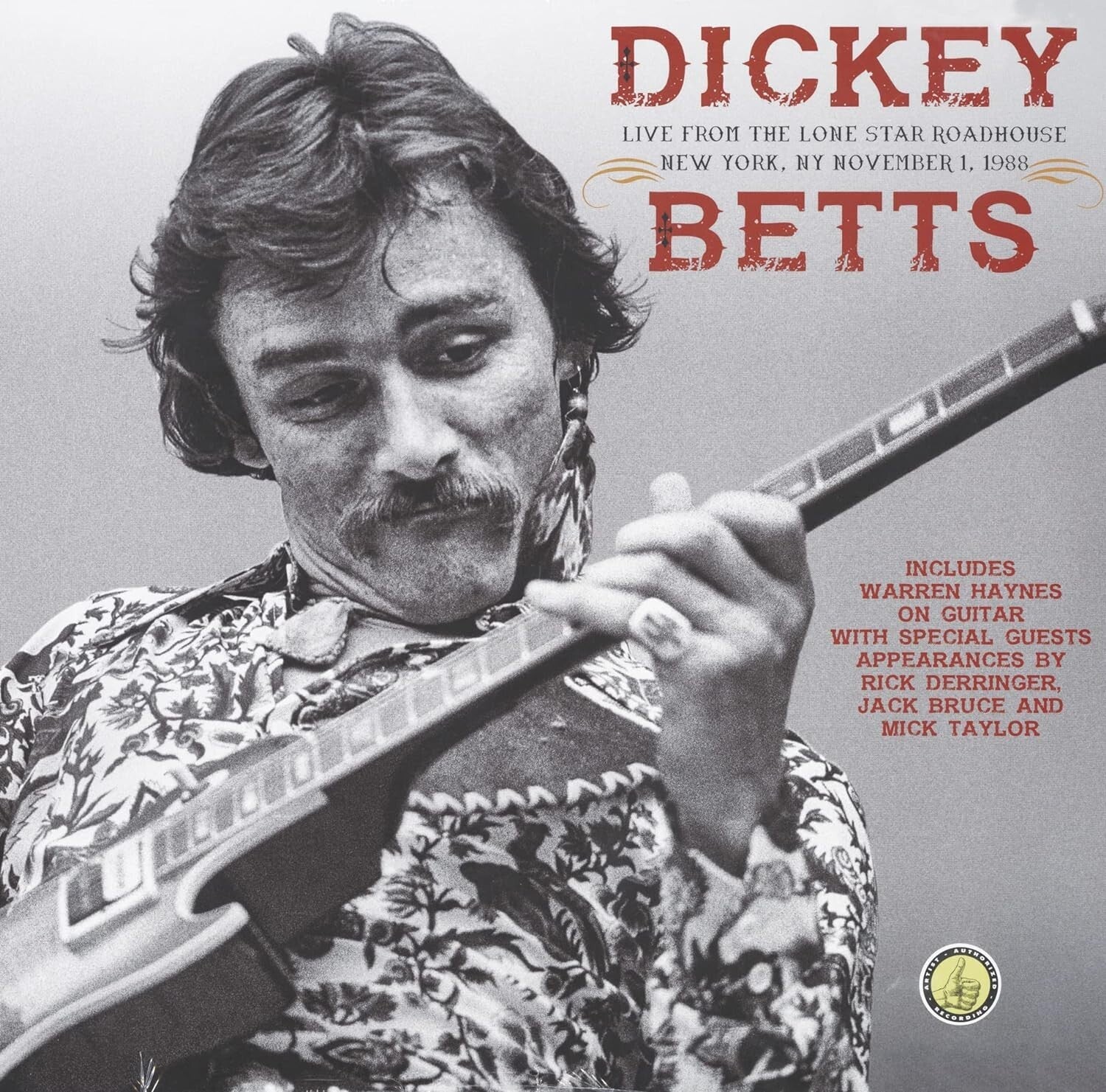Dickey Betts Live from the Lone Star Roadhouse New York 1988 (2 CDs) Music Japan