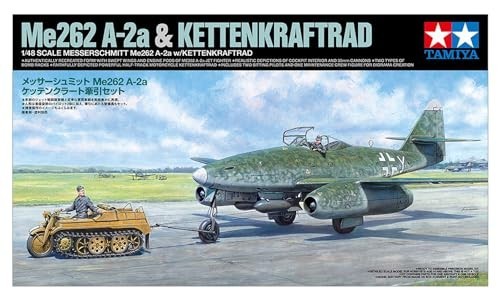 Tamiya 25215 1:48 Me262A-2A with Chain Motorcycle (2) - Model Building New