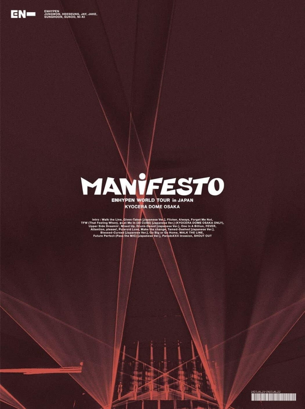 New Blu-ray ENHYPEN WORLD TOUR MANIFESTO in JAPAN... Ltd. Ed. Japanese/Korean