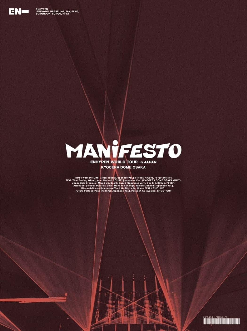 New Blu-ray ENHYPEN WORLD TOUR MANIFESTO in JAPAN... Ltd. Ed. Japanese/Korean