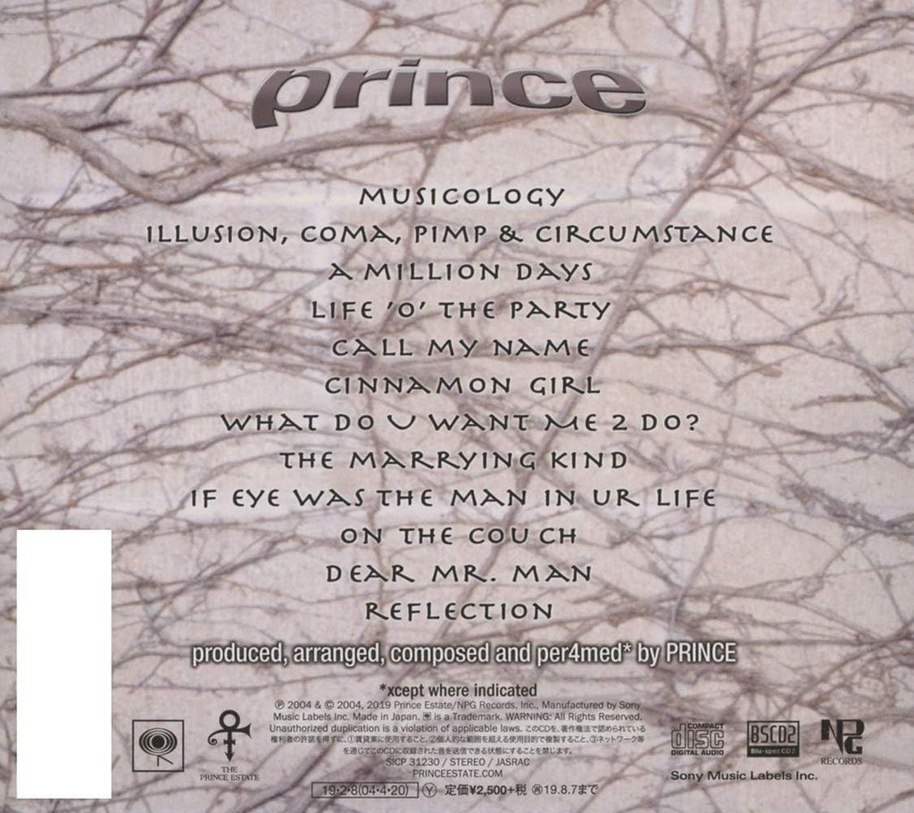Prince Musicology Japan Music Blu-spec CD2 NEW