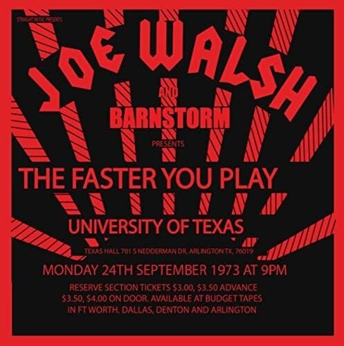 JOE WALSH AND BARNSTORM-TURNNG TO STONE UNIVERSITY OF TEXAX 1973 CD New