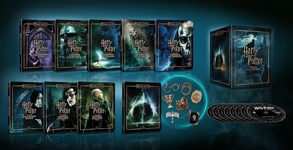 New Harry Potter 8-Film Dark Art Steelbook Collection 4K ULTRA HD Blu-ray