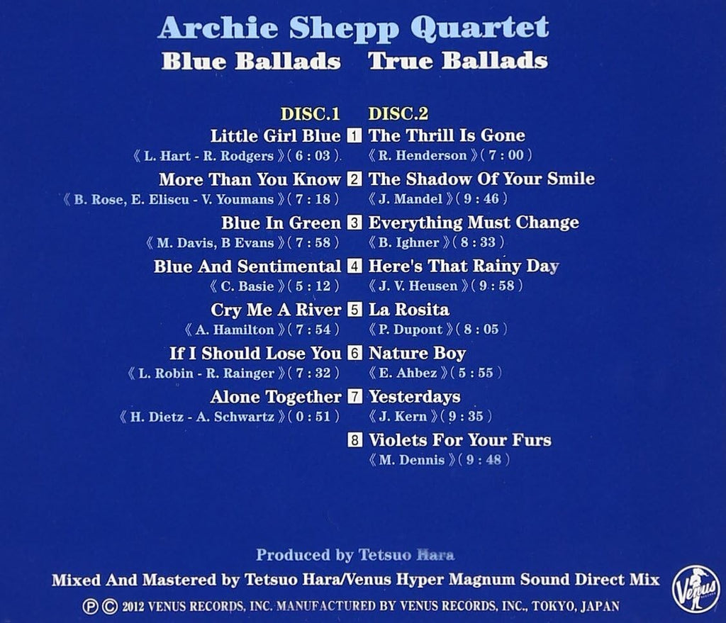New Blue Ballads / True Ballads [Audio CD] SHEPP ARCHIE QUARTET