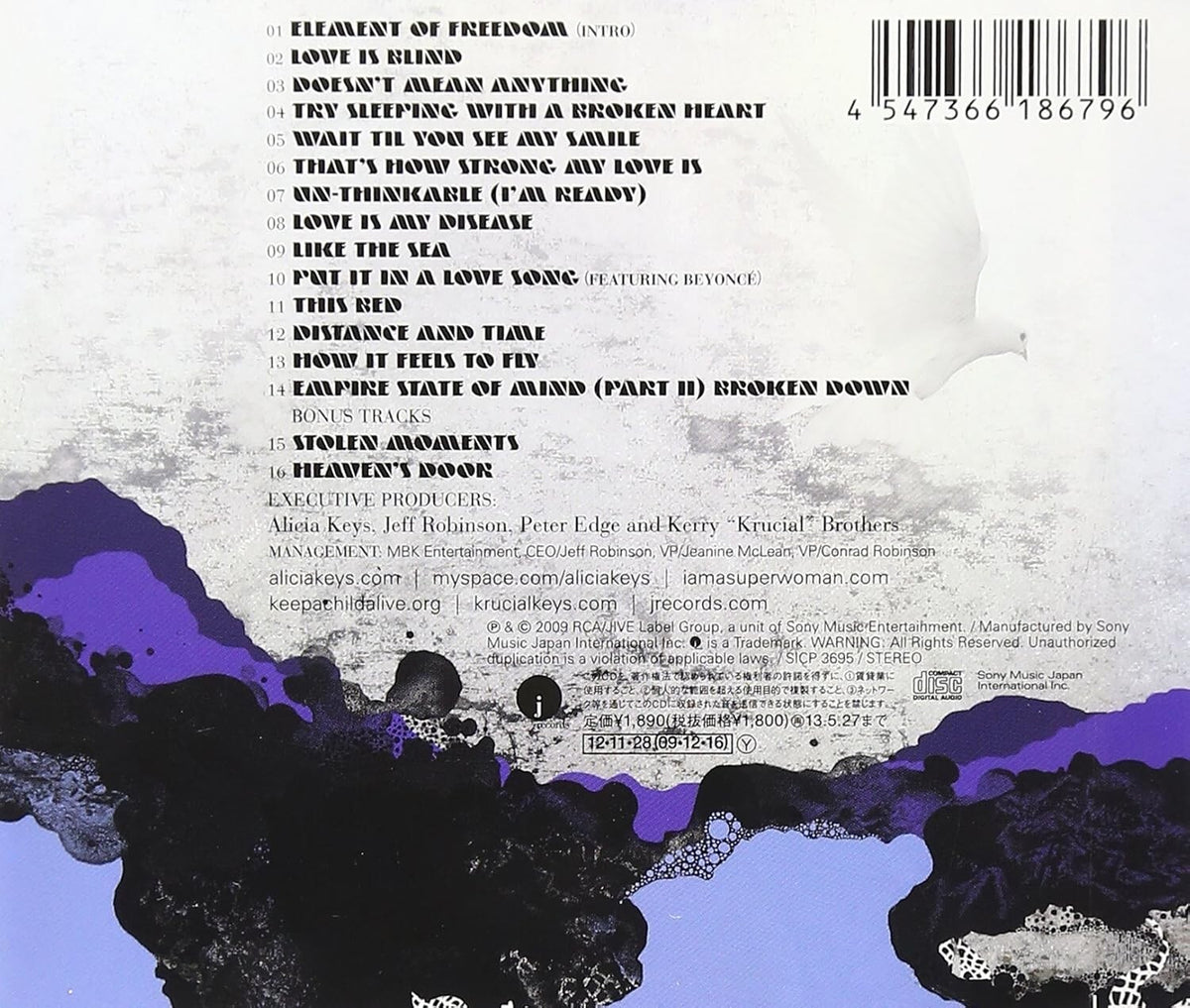 New Alicia Keys CD The Element Of Freedom 2Bonus Tracks Japan OBI