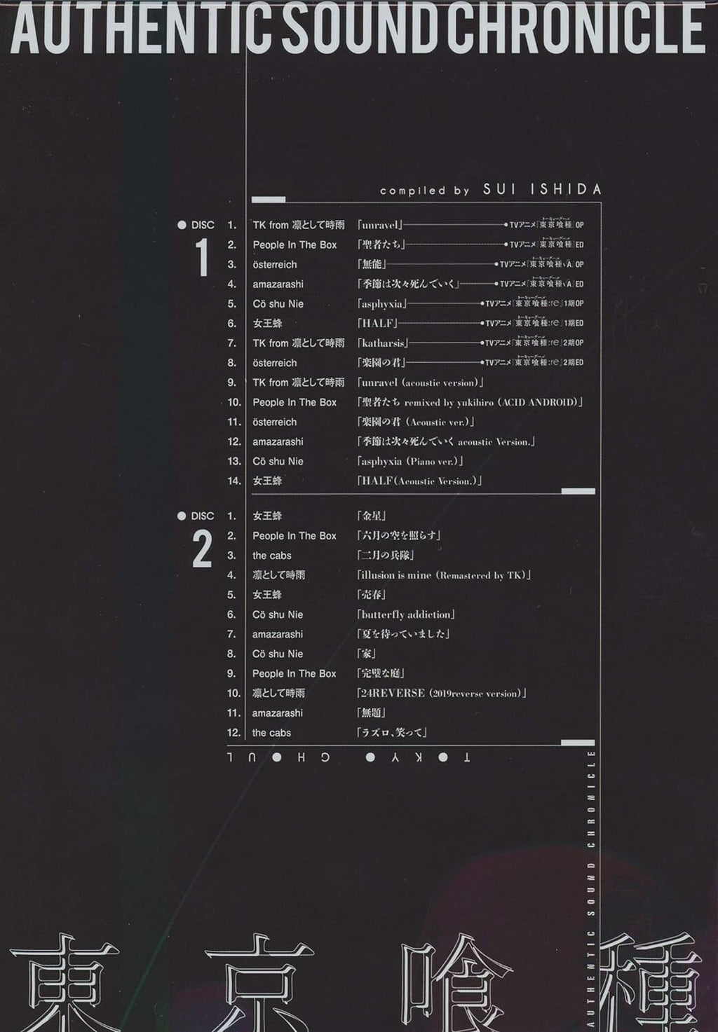 Tokyo Ghoul AUTHENTIC SOUND CHRONICLE Compiled by Sui Ishida Limited Edition CD