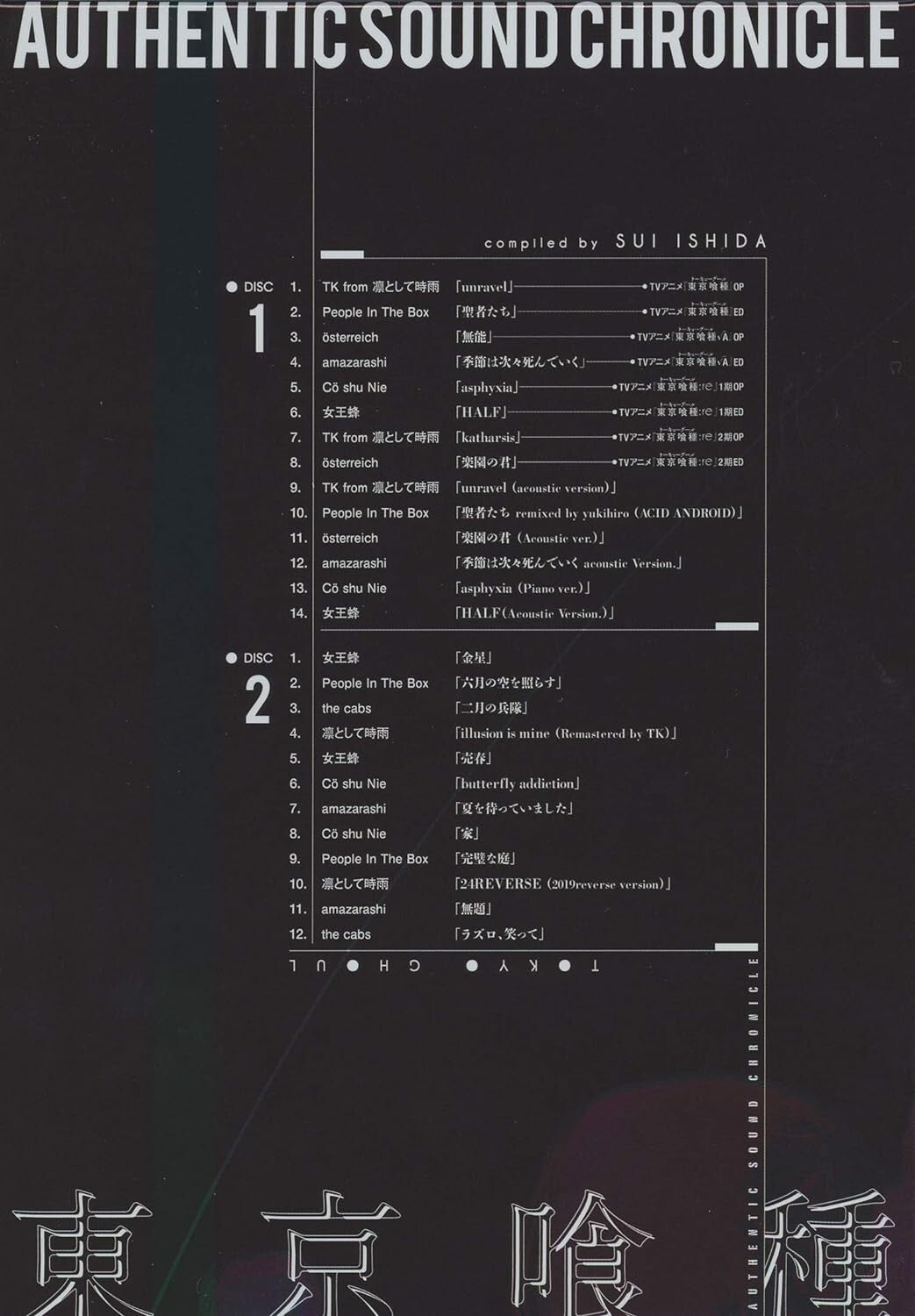 Tokyo Ghoul AUTHENTIC SOUND CHRONICLE Compiled by Sui Ishida Limited Edition CD