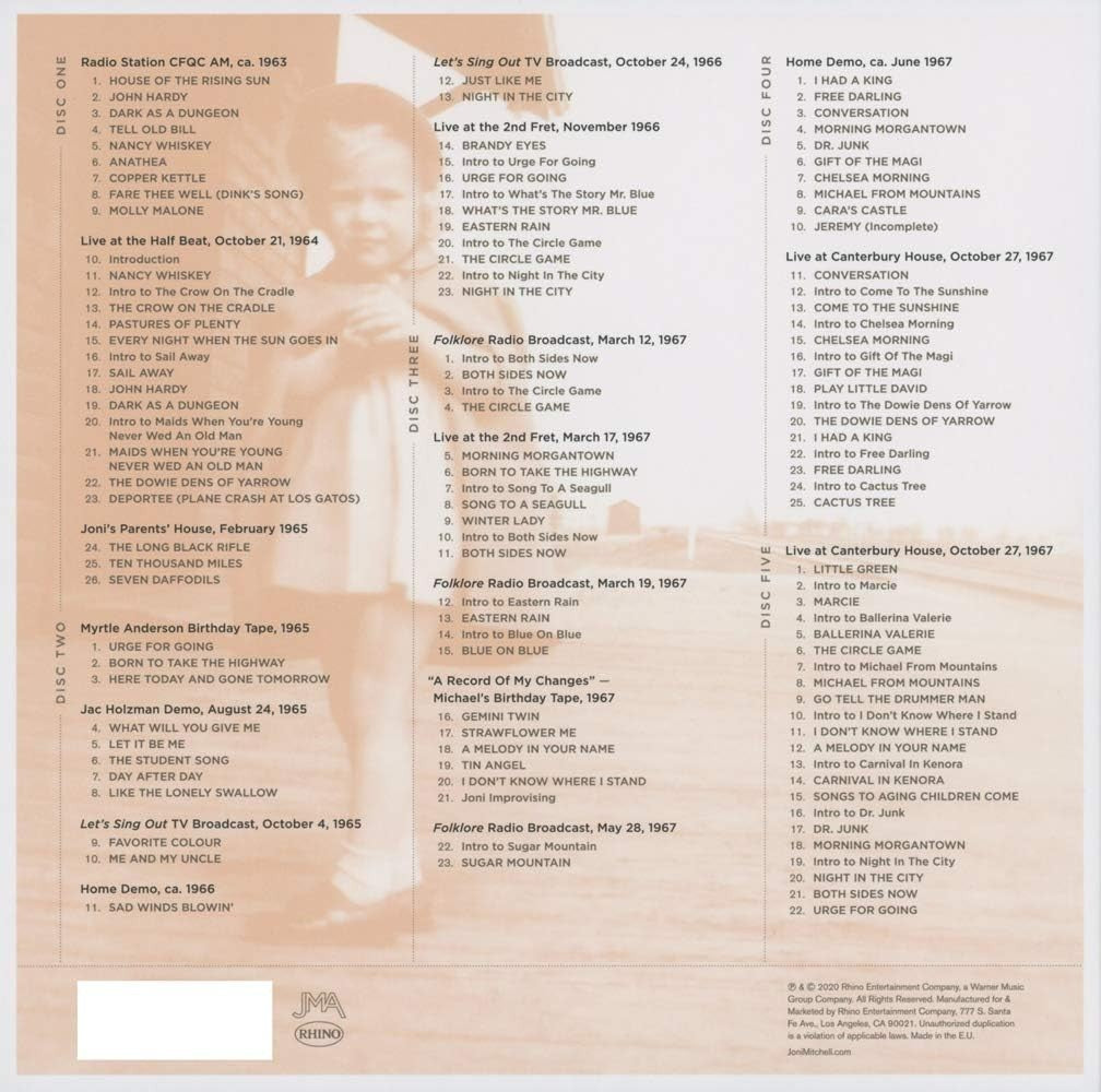 Archives Vol.1: Early Years (1963-1967) [5CD+Booklet] Joni Mitchell NEW