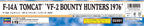 Hasegawa 1/72 American F-14A Tomcat VF-2 Bounty Hunters 1976 Plastic Model NEW