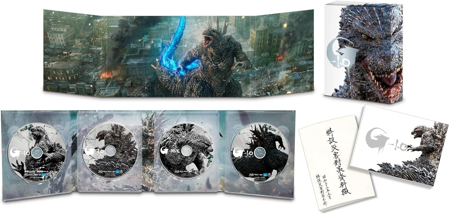 Godzilla Minus One Deluxe Edition 4K Ultra HD Blu-ray 4-Disc Set New