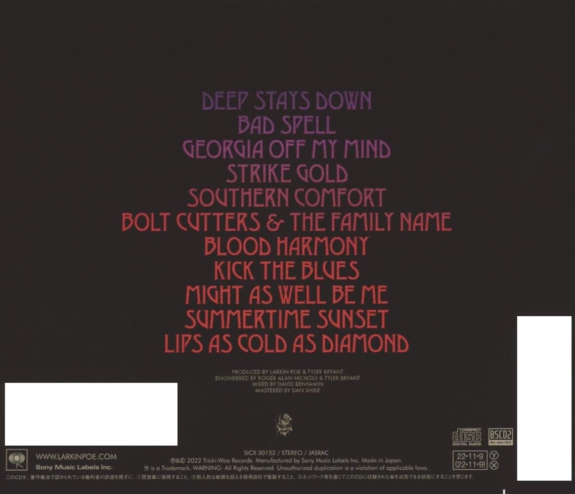 LARKIN POE-Blood Harmony-JAPAN CD OBI JEWEL CASE New