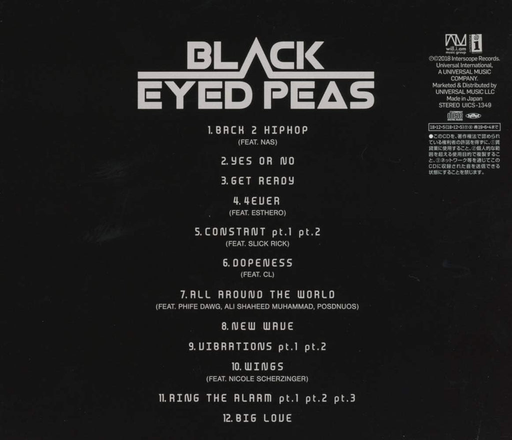 2018 JAPAN CD THE BLACK EYED PEAS MASTERS OF THE SUN WITH BONUS TRACKS New