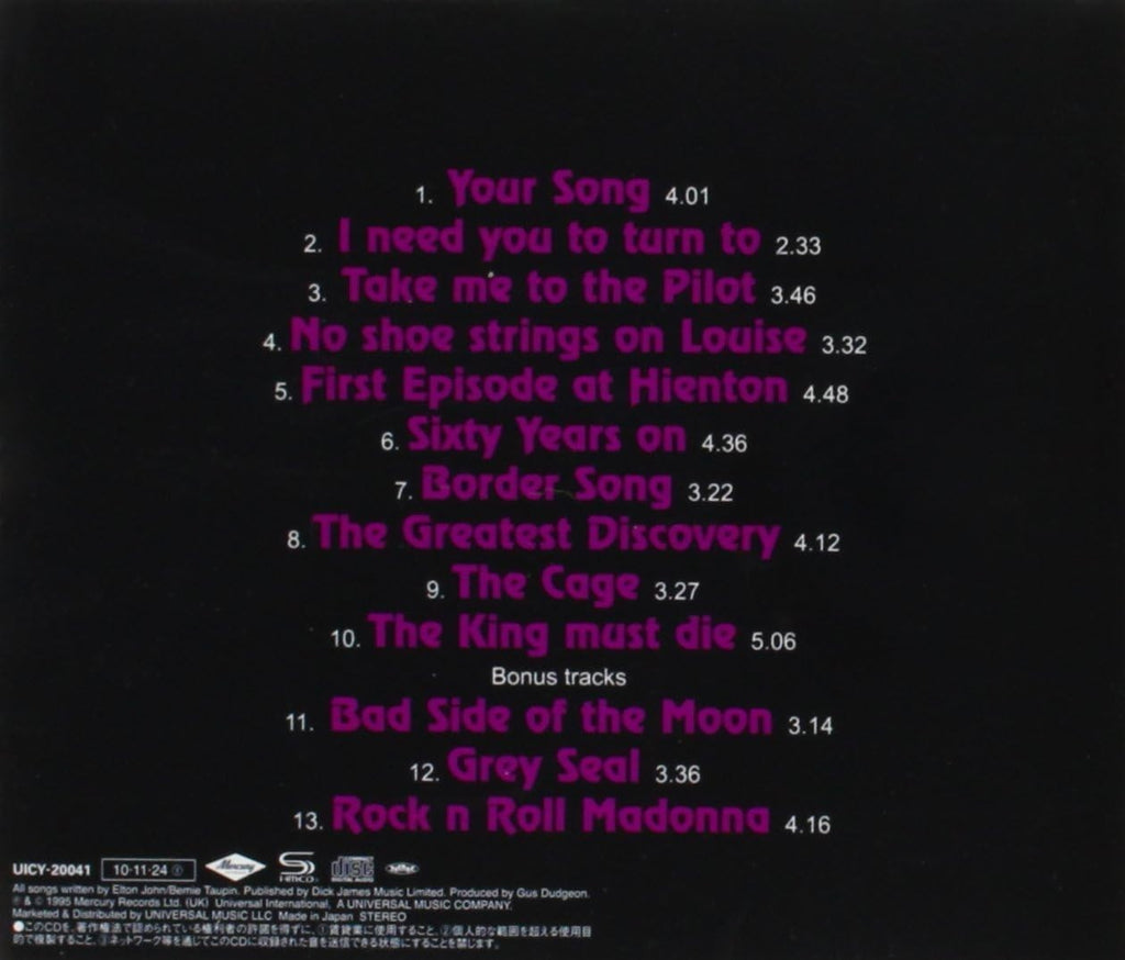 Elton John CD (SHM-CD) Elton John Your Song Bonus Tracks Japan OBI NEW