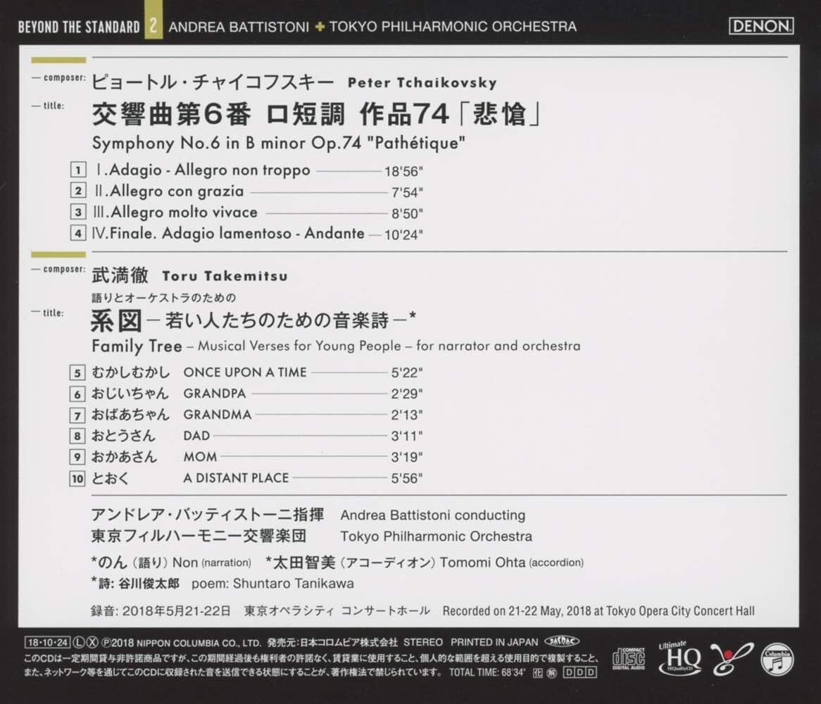 New Andrea Battistoni-Tchaikovsky: Symphony No. 6-JAPAN UHQ-CD