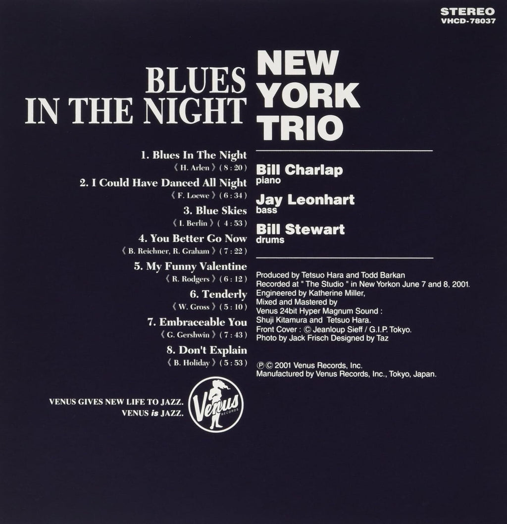 New York Trio Bill Charlap Jazz Piano  CD Blues In The Night From Japan NEW