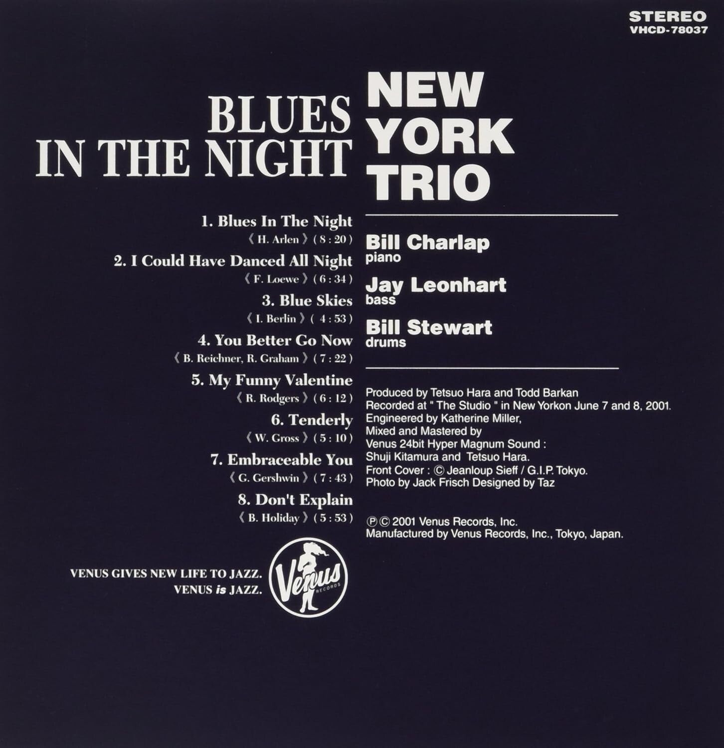 New York Trio Bill Charlap Jazz Piano  CD Blues In The Night From Japan NEW
