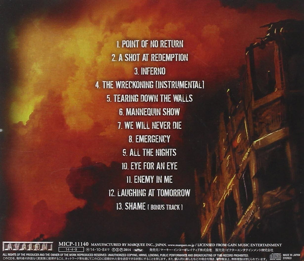New H.E.A.T TEARING DOWN THE WALLS with Bonus Track JAPAN CD