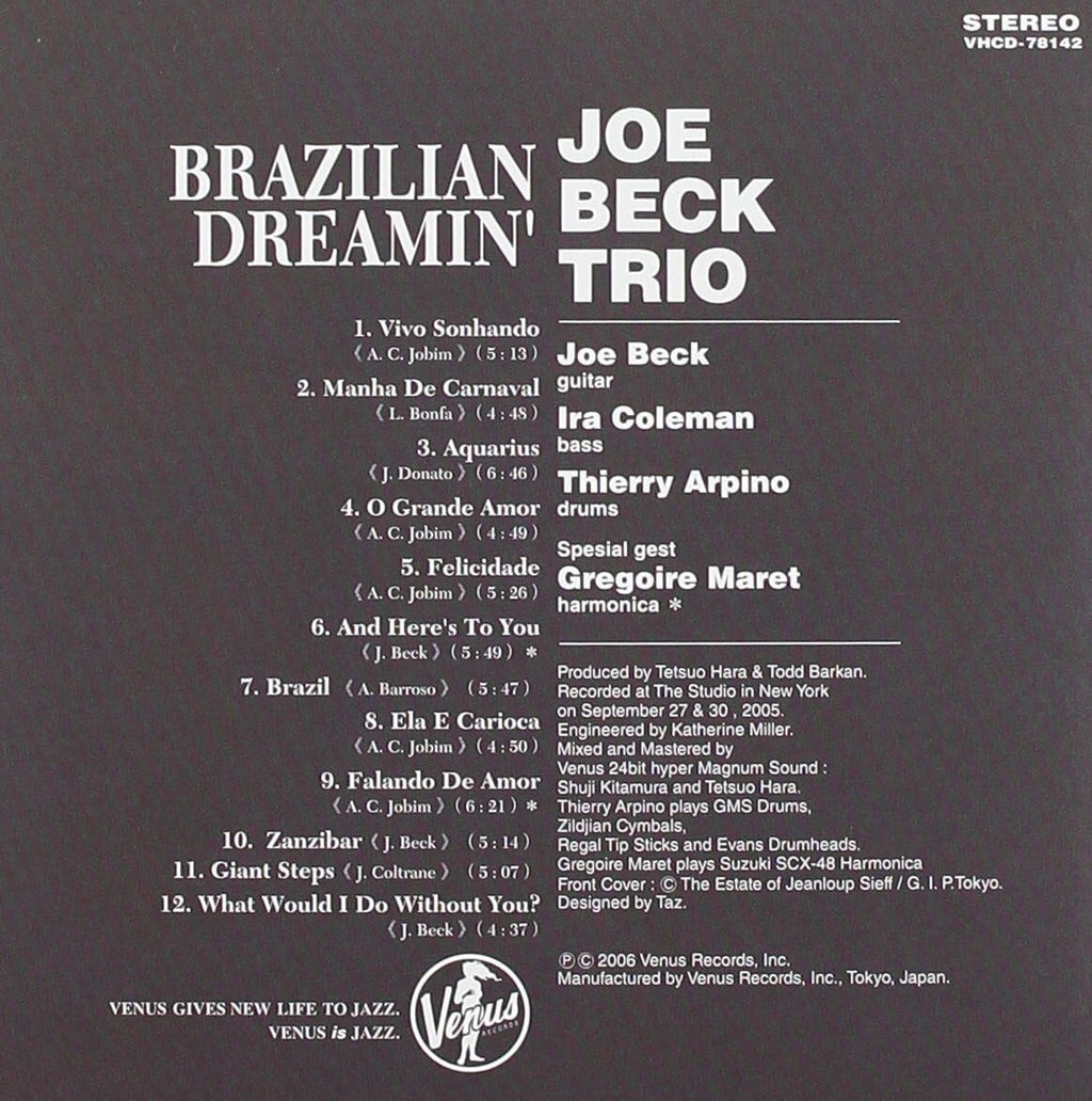Joe Beck Trio Brazilian Dreamin New CD Album Japan Edition New