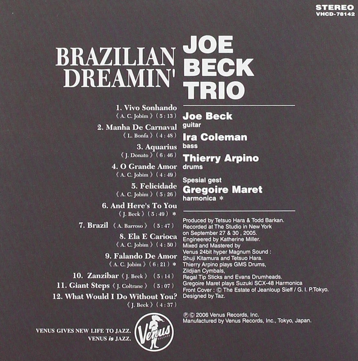 Joe Beck Trio Brazilian Dreamin New CD Album Japan Edition New