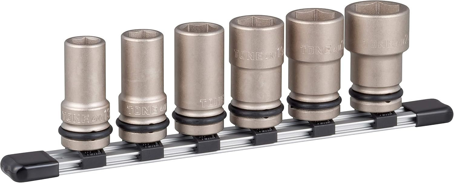 Tone HNV406L Long Impact Socket Set with Holder 12.7mm 1/2&quot Drive New