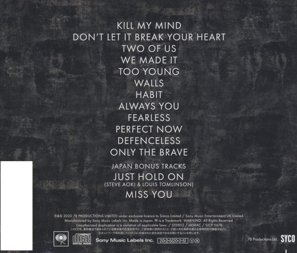 New 2020 LOUIS TOMLINSON WALLS WITH BONUS TRACKS  JAPAN CD