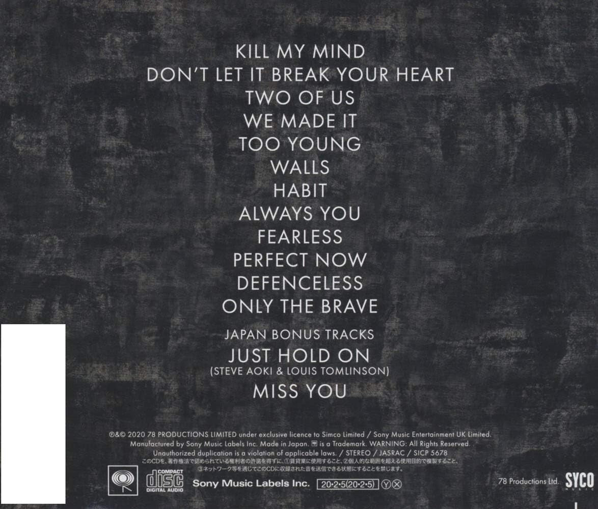 New 2020 LOUIS TOMLINSON WALLS WITH BONUS TRACKS  JAPAN CD