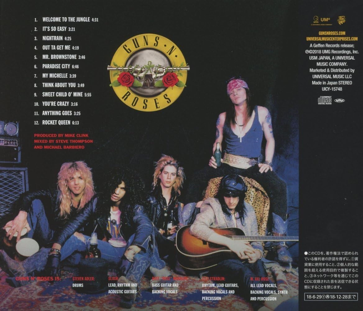 Guns N Roses Appetite For Destruction Remaster CD Japan NEW