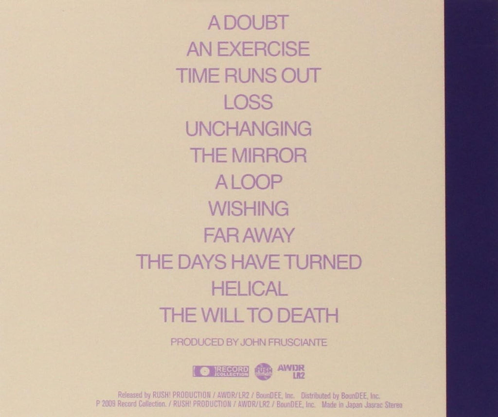 JOHN FRUSCIANTE The Will To Death JAPAN SHM CD Red Hot Chili Peppers Ataxia New