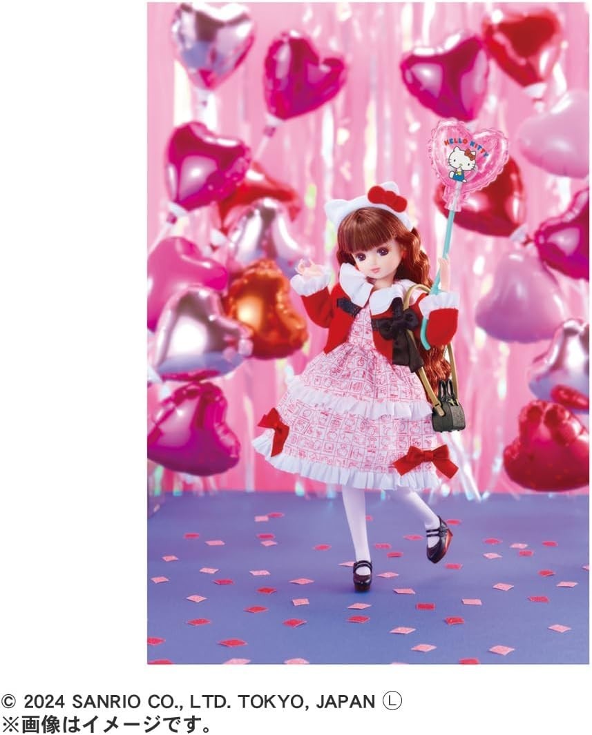Takara Tomy Licca-chan Doll Photogenic Licca Hello Kitty 50th Anniversary NEW