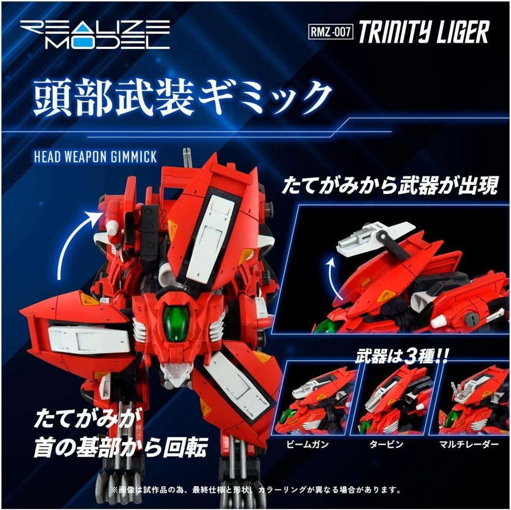T-SPARK REALIZE MODEL RMZ-007 TRINITY LIGGER COLOR CODED PLASTIC KIT NEW