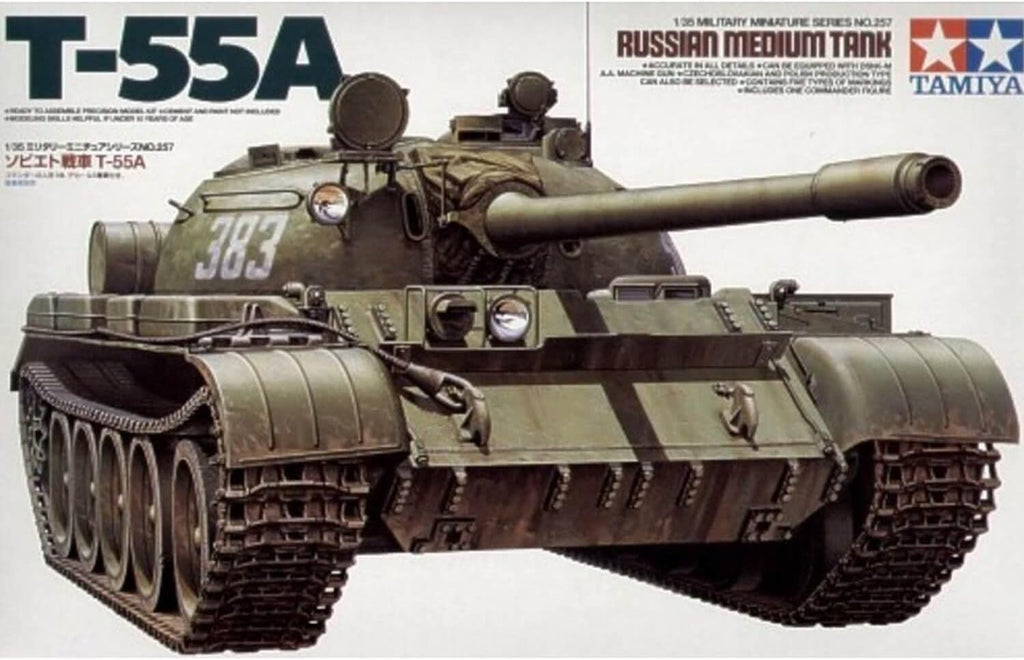 Tamiya 35257 1/35 Soviet Tank T-55A Plastic Model Kit NEW